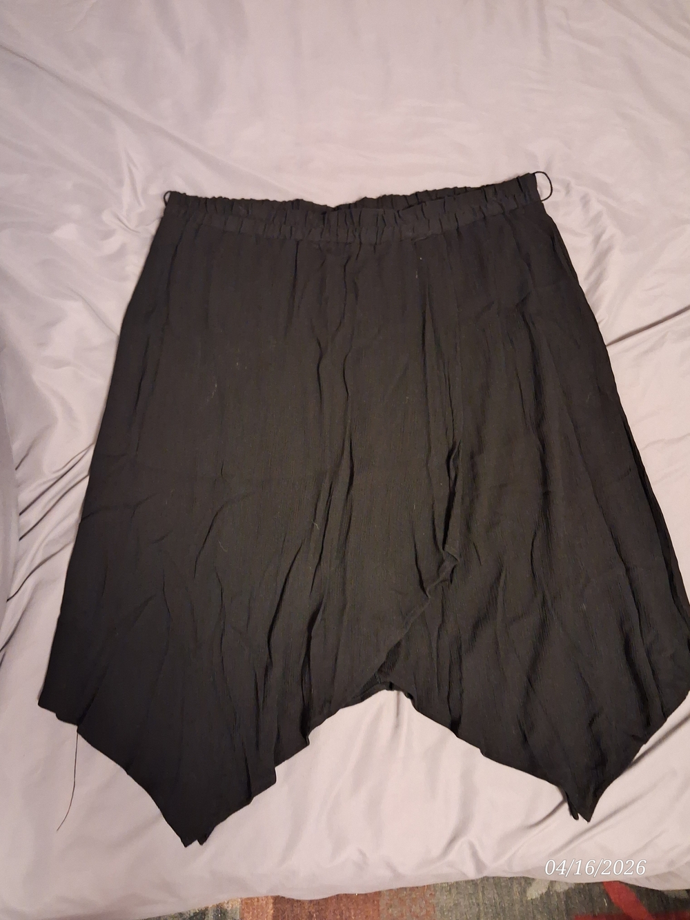 Faded Glory Black Elastic Waist Maxi Skirt